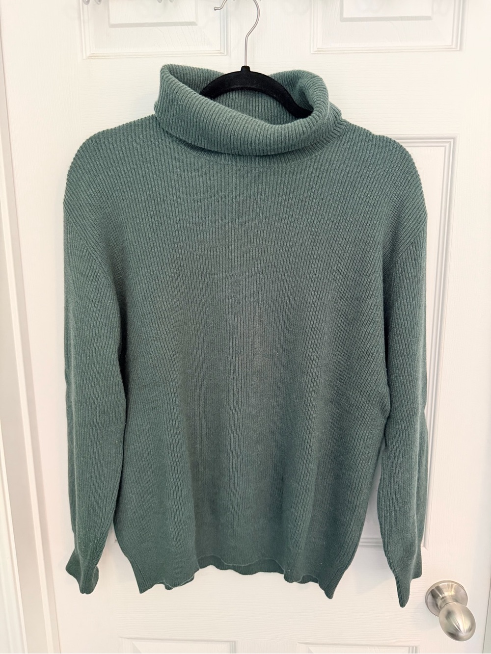 Brunello Cucinelli Sage Green Ribbed Turtleneck Sweater